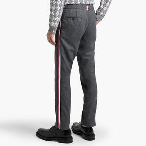 [Size 1] Thom Browne Tapered striped wool-flannel pants - Men - Gray